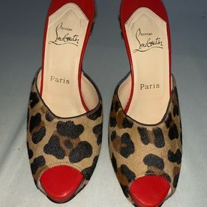 Christian Louboutin pony hair shoes size 39